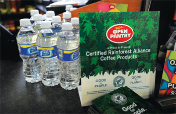 Open Pantry's free water with coffee campaign