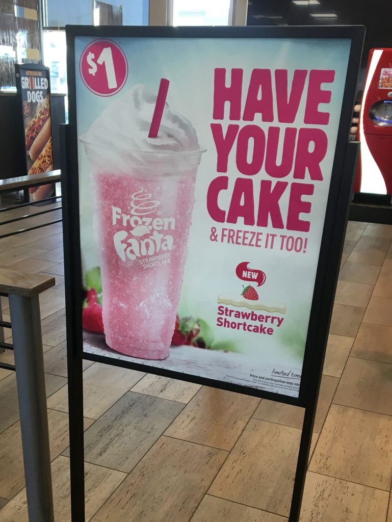 burger king milkshake sign