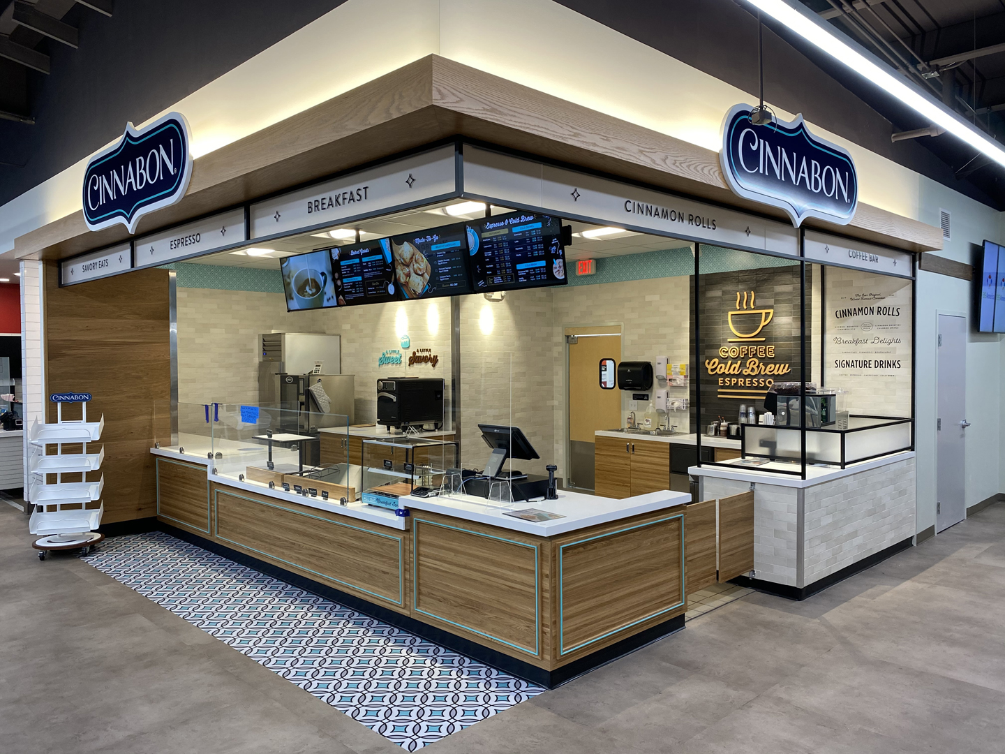 Cinnabon branded signage