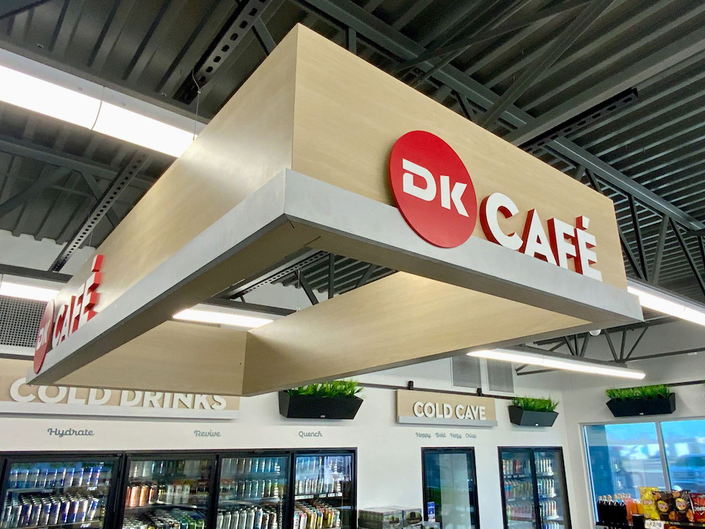 DK Cafe updated branding and décor