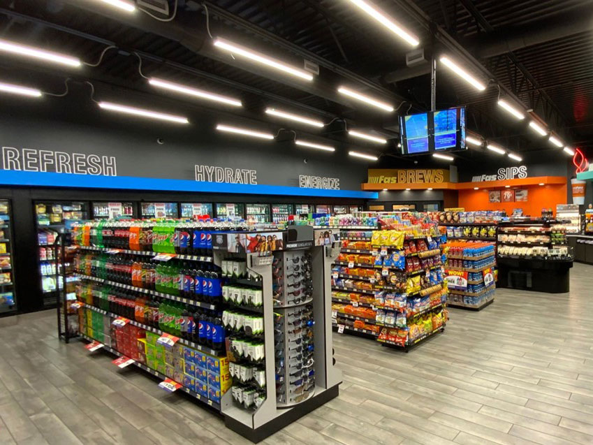 Fas Mart store interior rebrand