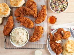 Roost fried chicken food photography