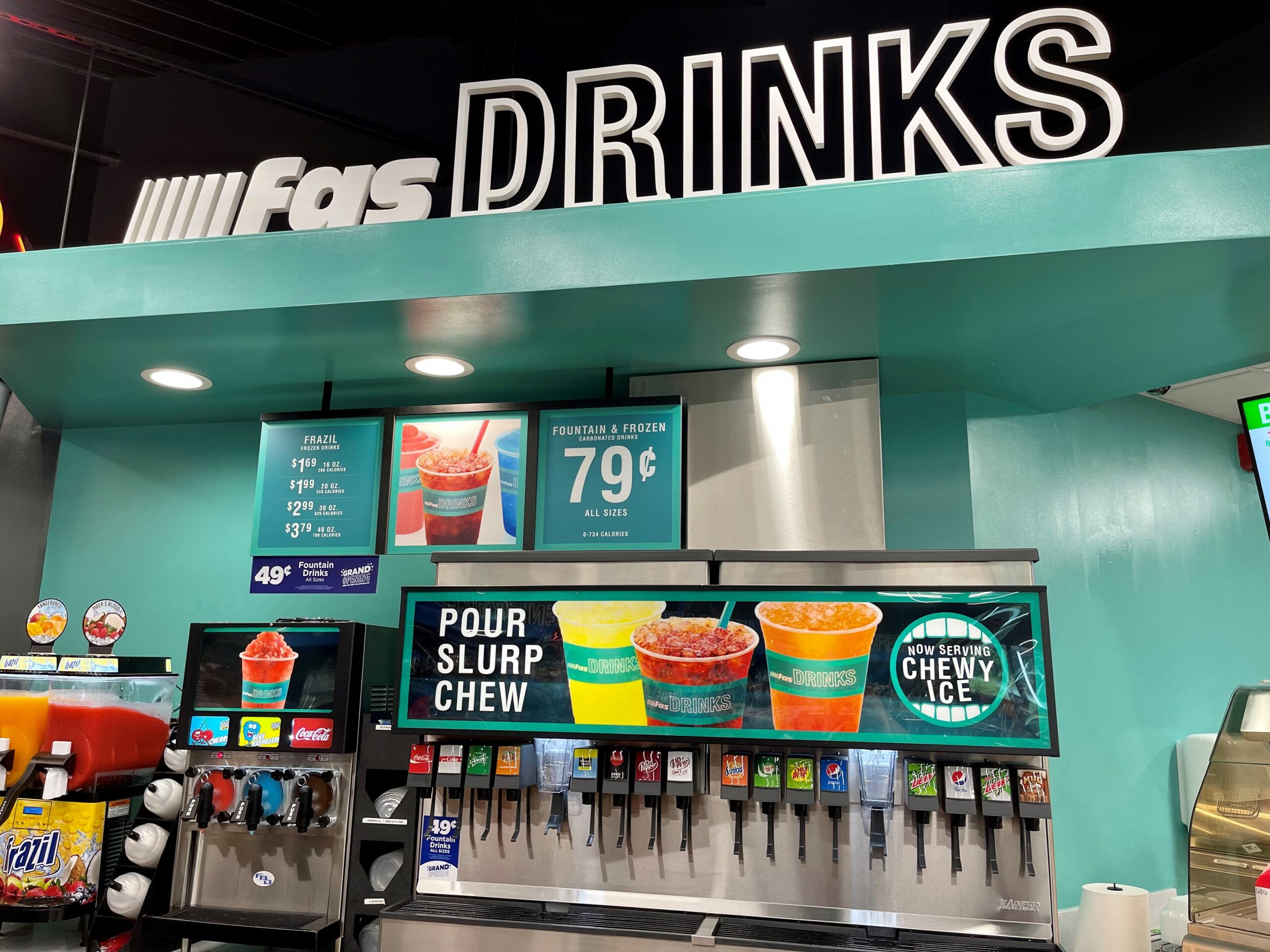 Fas Mart fountain soda rebrand