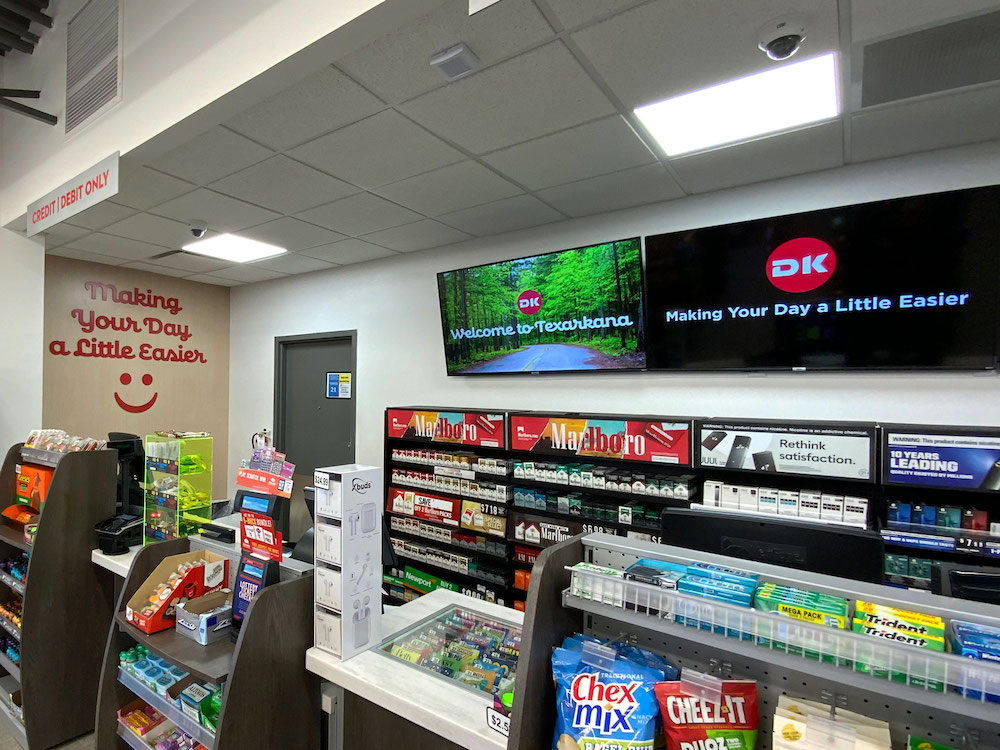 Delek store interior updated branding and décor