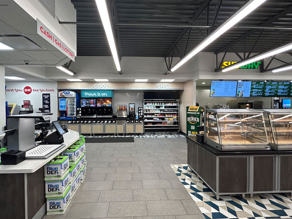 Delek store interior updated branding and décor