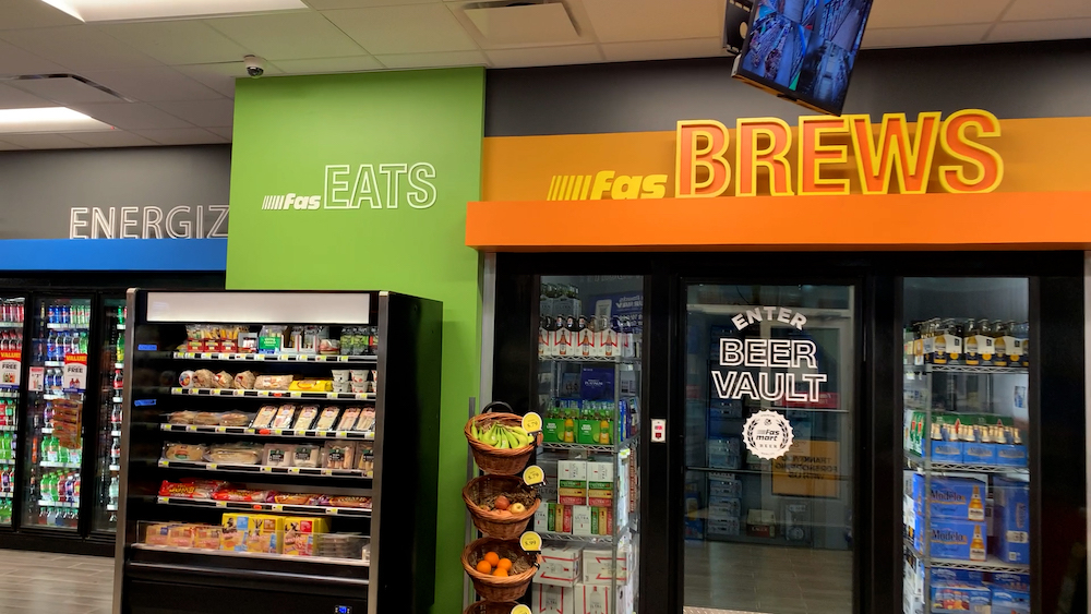 Fas Mart store interior rebrand