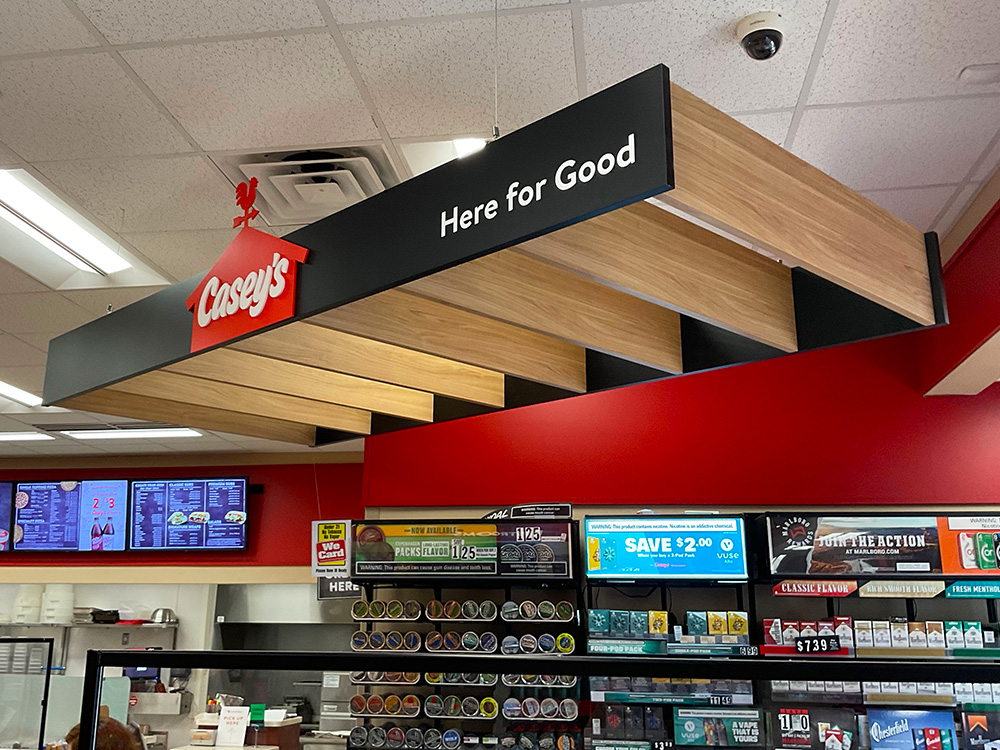 Casey's store interior rebrand