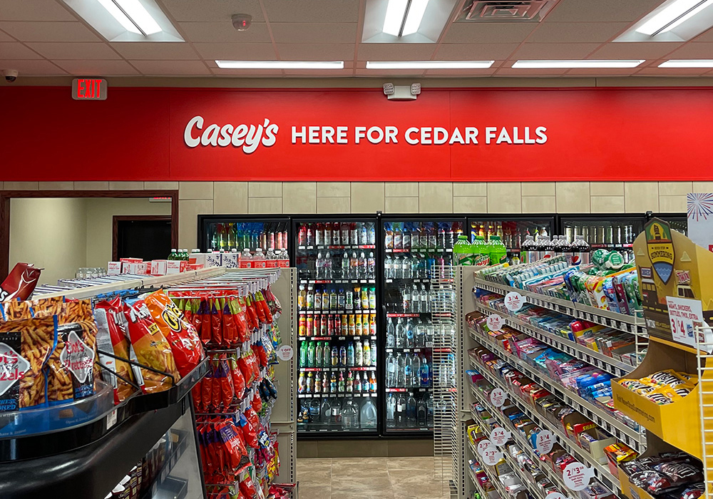 Casey's store interior rebrand