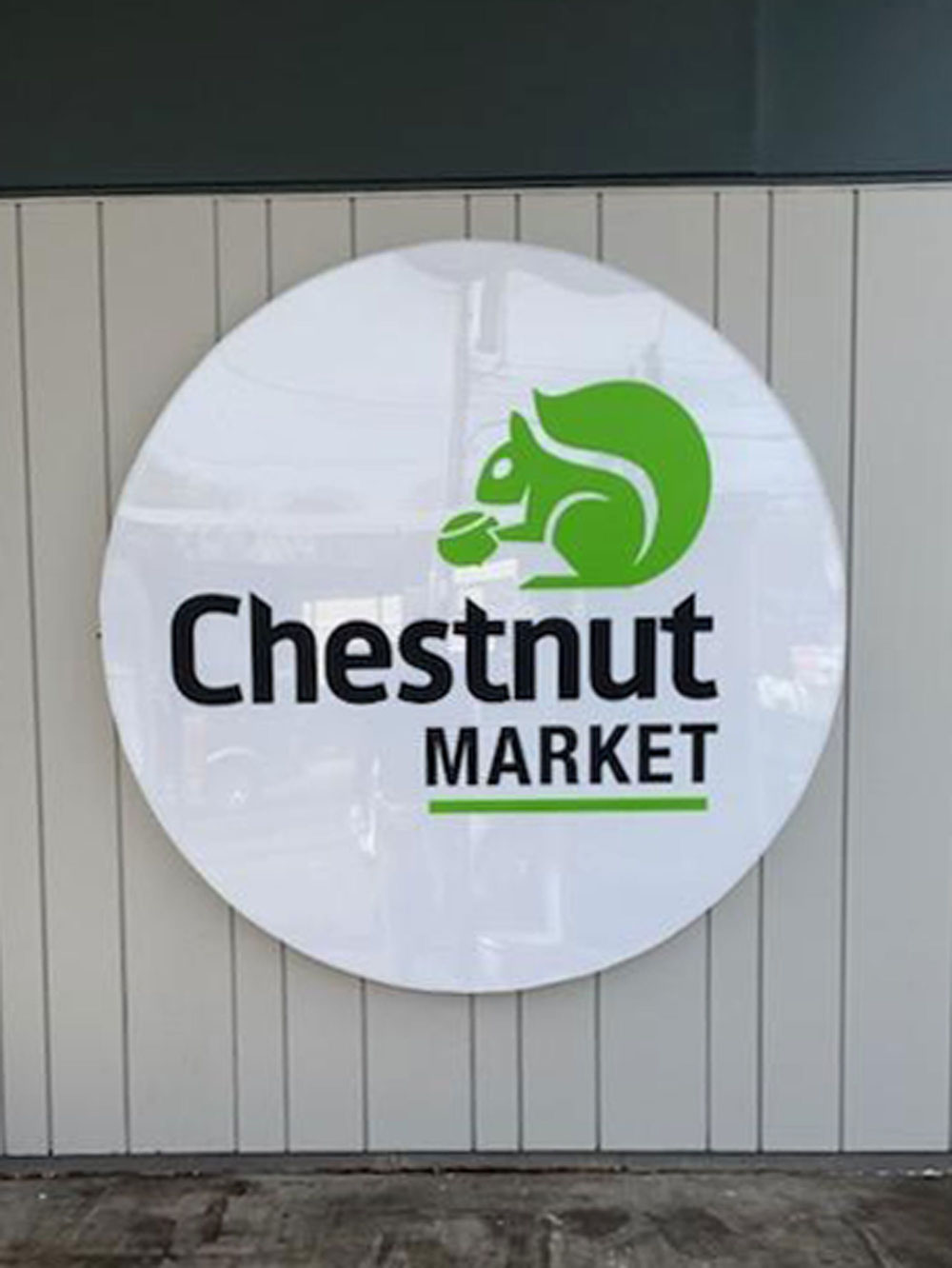Chestnut Market signage rebrand