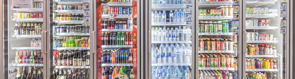 refrigerated beverage case