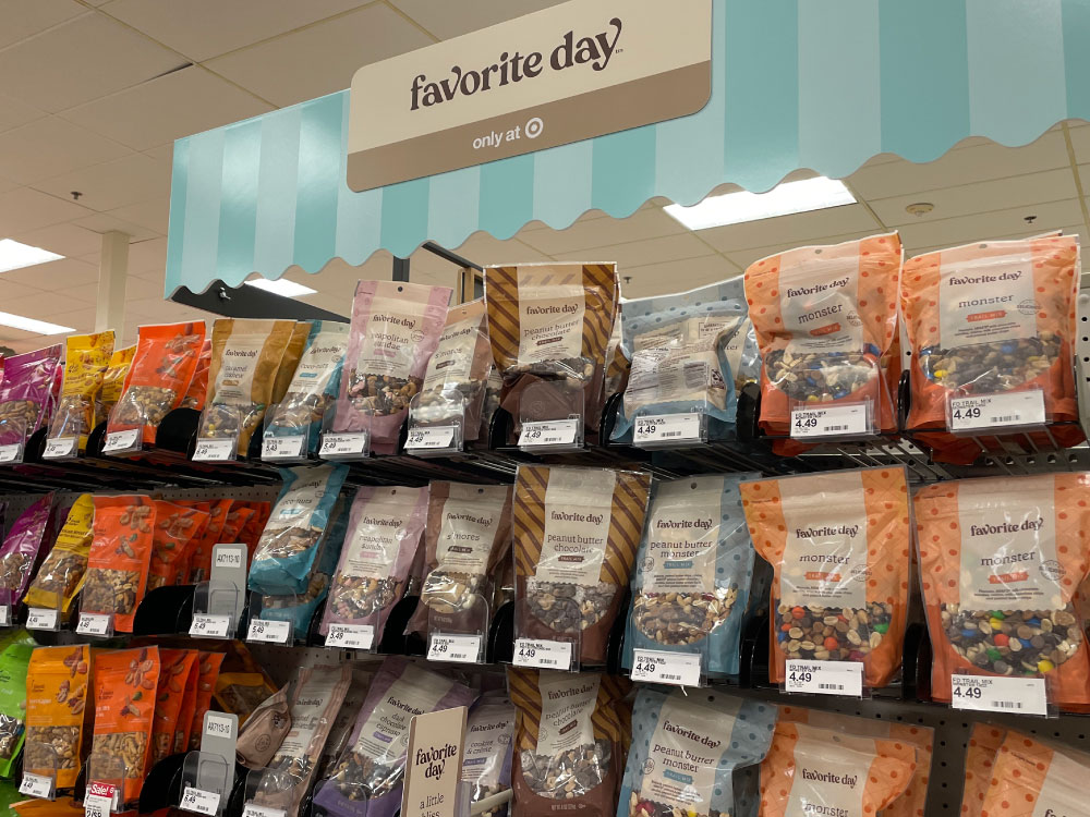 Target snack nuts merchandising
