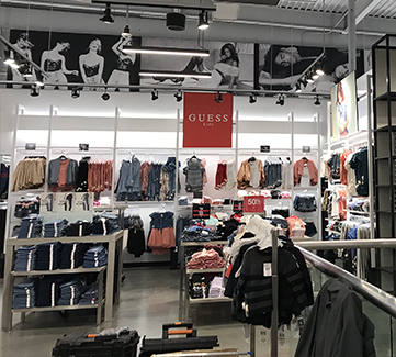 GUESS Factory store interior