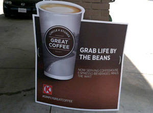 Circle K coffee rebrand signage