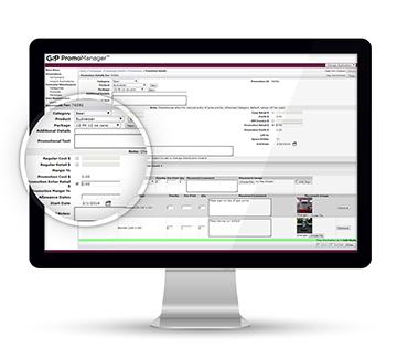 GSP Promo Manager screen