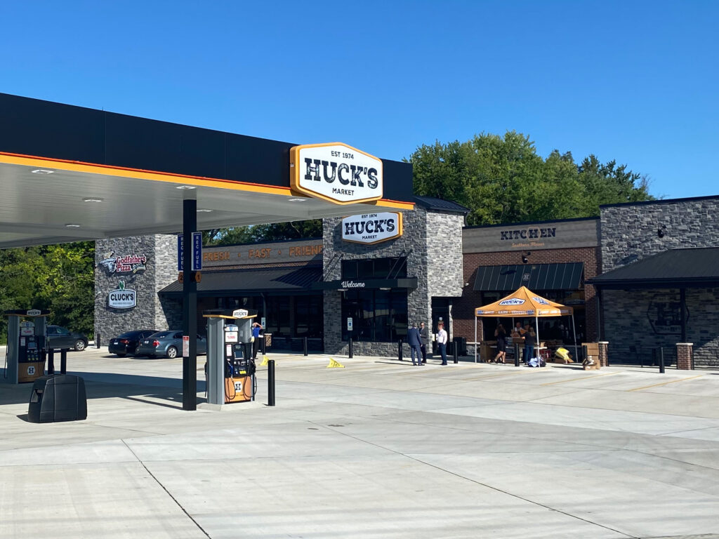 Huck's forecourt and storefront