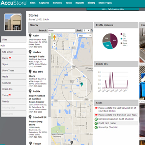 AccuStore’s Store Hub screen