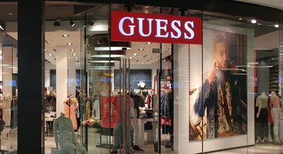 Guess Saves 30% on Store Fixtures